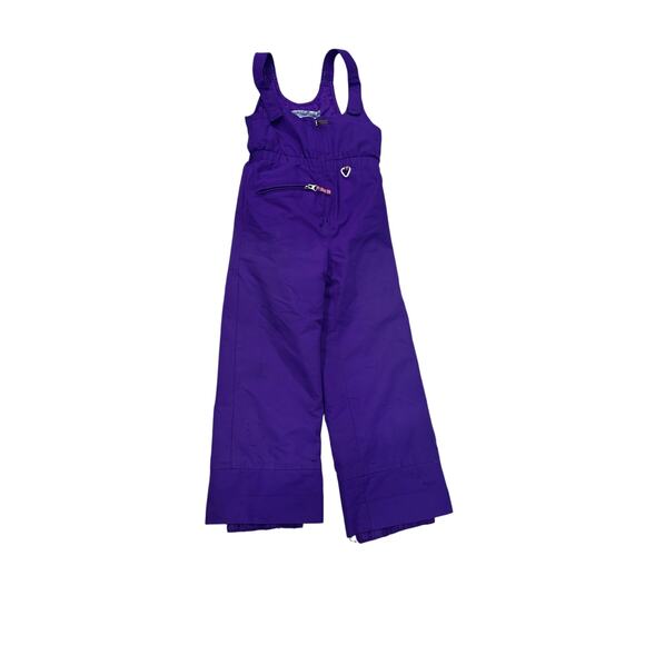 Obermeyer Kids' Purple Snow Bibs - Size 6 - Adjustable - Picture 1 of 8